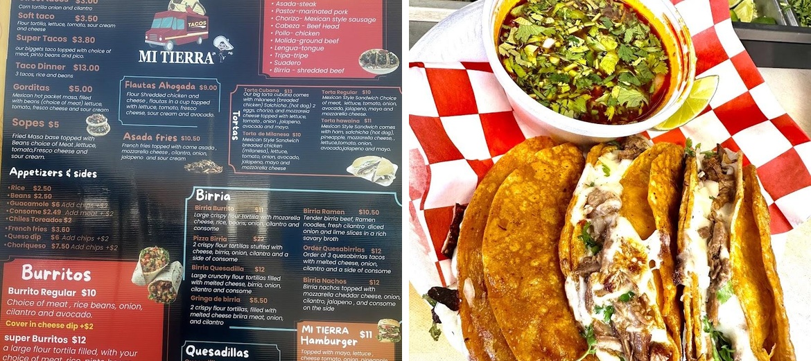 Super Taqueria Mi Tierra Menu