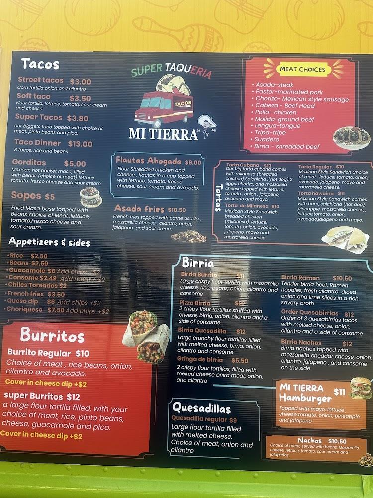 Super Taqueria Mi Tierra Menu image 1